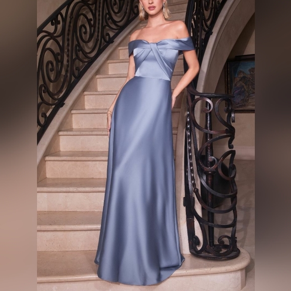 COPY - Plus size emerald, black, yellow, burgundy, blue, off shoulder formal dr… - Picture 6 of 10